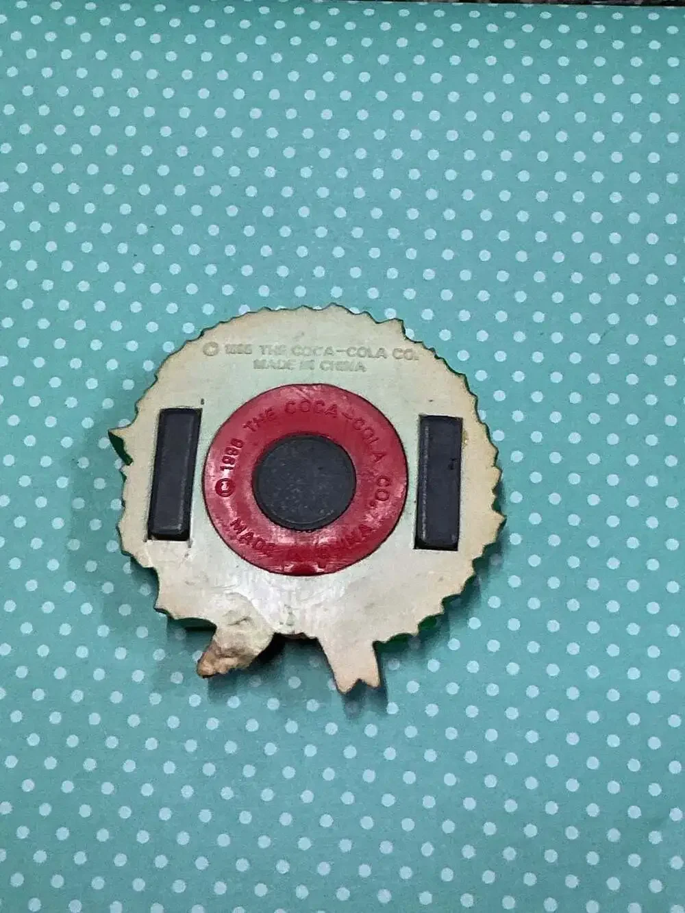 Vintage 1996 Coca-Cola Christmas Wreath Refrigerator Magnet